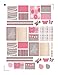 Weekly, Monthly planning stickers, Pink and Grey, scrapbook elements, sized to fit most planners. Kiss cut, just peel and stick. Full box size is 1.5"x 2.0"