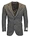 Walker & Hawkes - Mens Classic Scottish Harris Tweed Herringbone Country Blazer Jacket - Steel Gray - 40