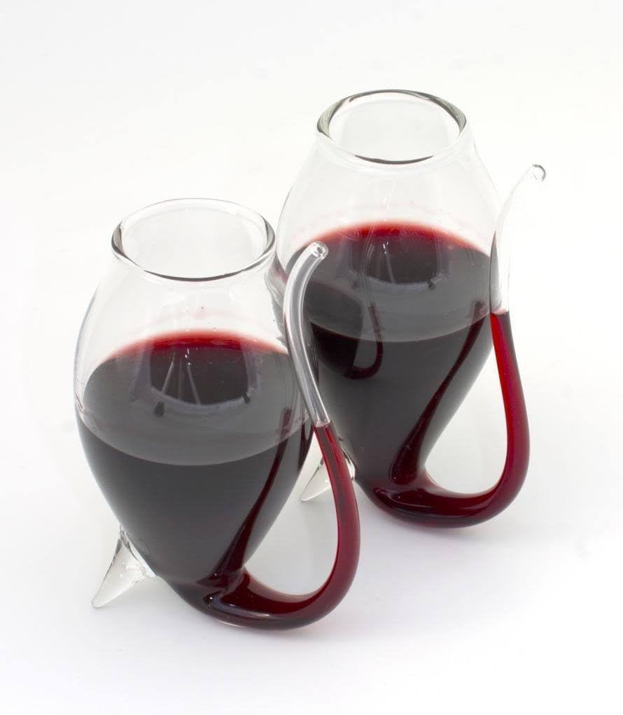 Port Sipper Glasses by Bar Originale (PAIR) - Dating back to the 17th century, use the spout to sip the port from the bottom of the glass.