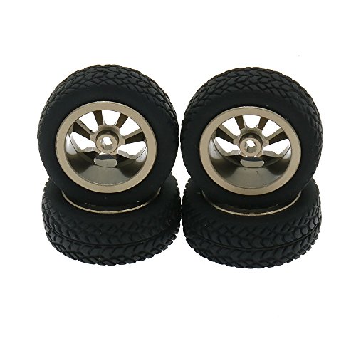 RCAWD Rim Rally Wheel Aluminum Alloy for Rc Hobby Model Car 1/28 Wltoys K969 K989 P929 Drift Rally Bigfoot Kyosho Mini-Z Mini-Q 4Pcs(Titanium)