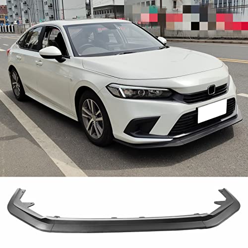 IKON Front Bumper Lip For 2025-2026 Honda Civic (Not Type R) - Matte Black PP Splitter 3-Piece