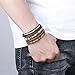 FUNRUN JEWELRY 12Pcs Leather Bracelets Set for Men Women Wood Bead Bracelets 7-8.5inches Adjustable (A: 12PCS Style1)