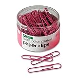 OIC Breast Cancer Awareness Paper Clip,Jumbo - 80 / Tub - Pink