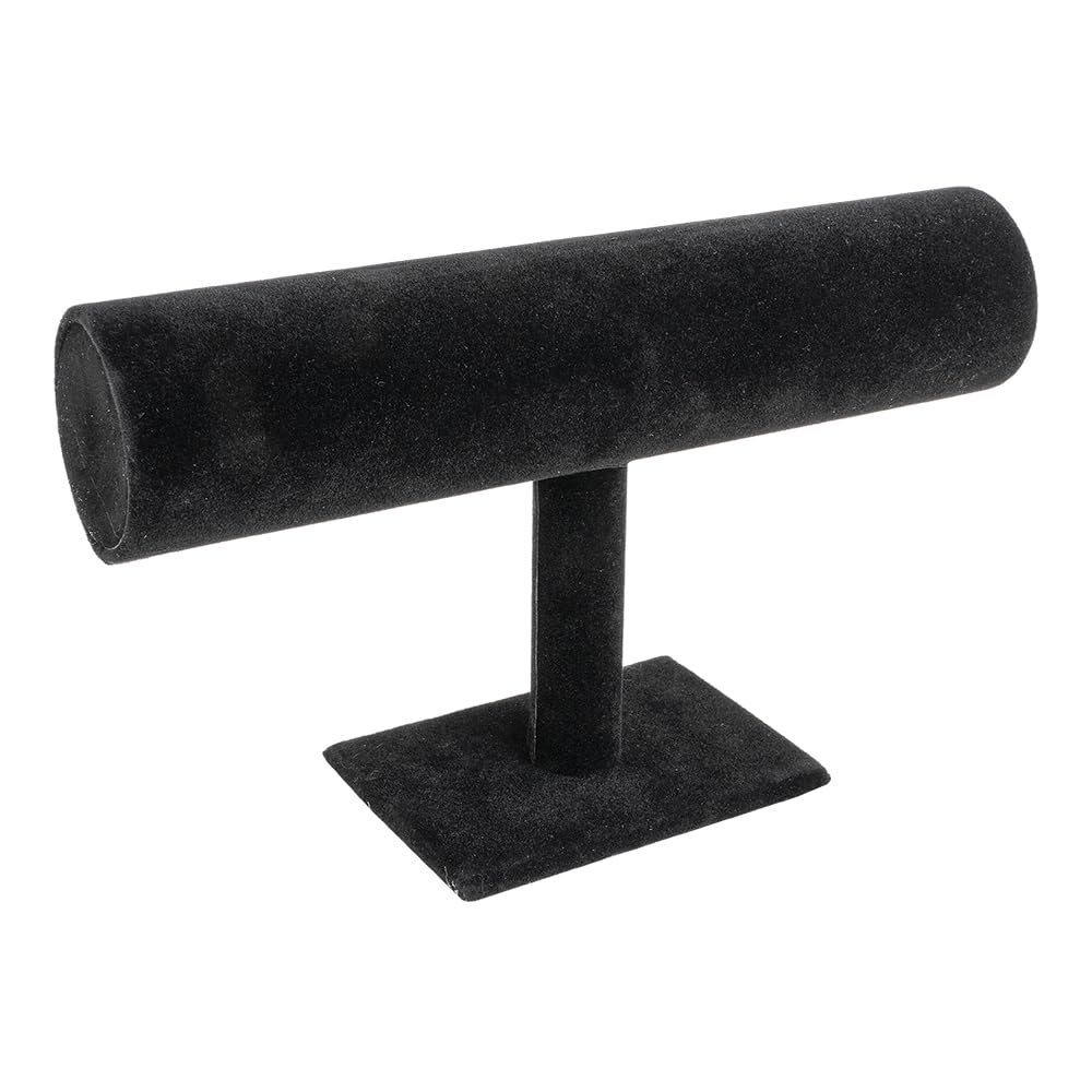 Jewellery Stand for Bracelets and Watches, 23.5 cm x 7 cm x 13.5 cm, Black, Velvet Look