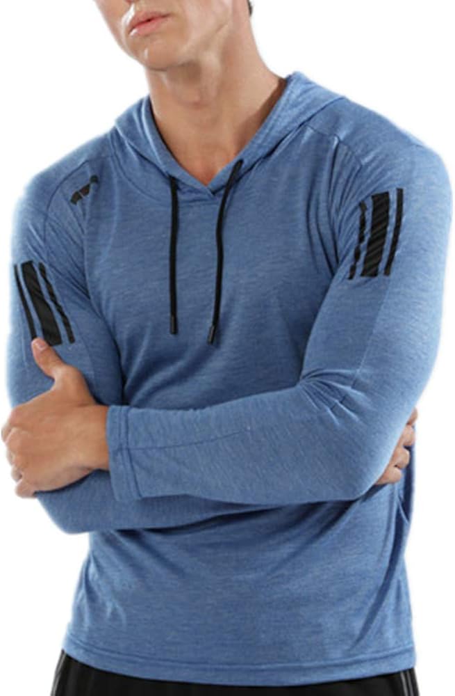 Mens Lightweight Hooded Jumpers Running Top Jackets Breathable Sports