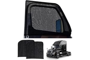 EcoNour XXXL Truck 2-Pack Side Window Shade | Front Side Windows Protects UV Rays and Sun Glare | Stretchable & Breathable Mesh Sunshade for Kenworth T680, Peterbilt 579, 589 | Driver Window Screens