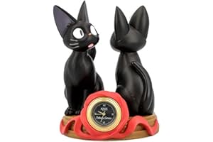 Studio Ghibli - Kiki's Delivery Service - Jiji and Stuffed Plush Jiji, Benelic Statue Desk Clock