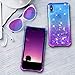 Ruky iPhone Xs Max Case, iPhone Xs Max Glitter Case, Gradient Quicksand Series Girls Women TPU Bumper Cushion Reinforced Corners Protective Liquid Case for iPhone Xs Max 6.5 inch 2018 - Blue&Purple