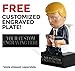 Toilet Donald Trump Doll Funny Realistic White Elephant Christmas Gag Gift - Free Engraving Upon Request