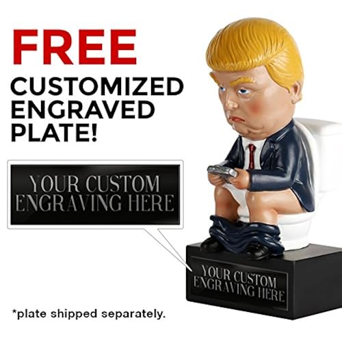Toilet Donald Trump Doll Funny Realistic White Elephant Gag Gift FREE ENGRAVING INCLUDED Toys & Games, Novelty & Gag Toys, Gag Toys & Practical Jokes