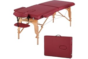 BestMassage Massage Bed Portable Massage Table 28 inche Wide Lash Bed Heigh Adjustable PU Leather 2 Folding with Oxford Bag for Spa Footmassage Facial CareSpa Tattoo