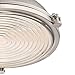 Possini Euro Design Verndale Industrial Ceiling Light Semi-Flush Mount Fixture Brushed Nickel Dome 11 3/4