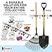 Homely Center Mop and Broom Holder Wall Mount – Heavy-Duty Closet Organizer for Garage, Kitchen, Laundry Organization – Tool Hanger with 3 racks and 4 hooks