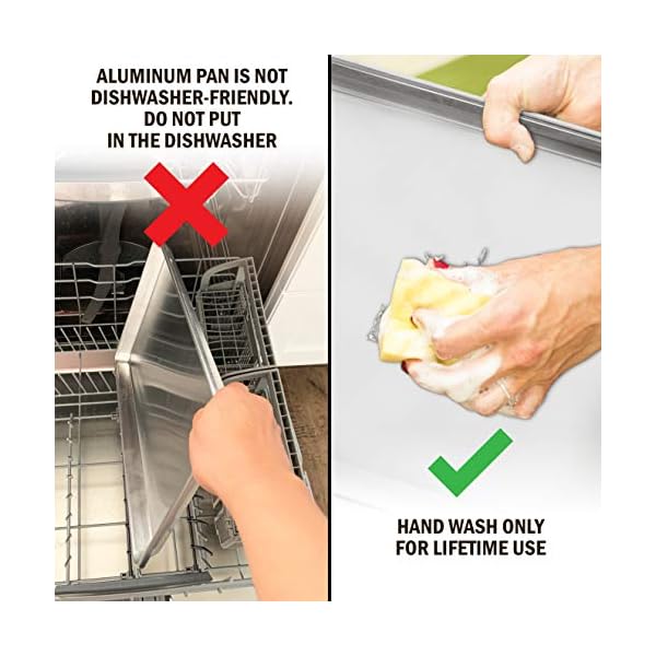 KITCHENATICS Small Quarter Sheet Baking Pan with Rack, Stainless Steel