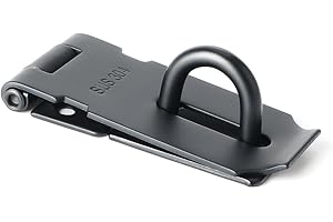 Sayayo Door Hasp Latch Lock 3 Inch Padlock Hasp Clasp Door Lock Latch Pocket Door Lock for Barn Door, Cabinet, Drawer, Stainl