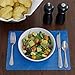 Fit Meal Prep 200 Pack Disposable Paper Placemats, 14 x 10 Inch Blue with Decorative Wavy Scalloped Edge for Restaurant Catering Dining Table, Baby Kids Birthday Parties