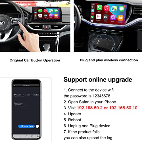 2022 Wireless CarPlay Adapter U2W CarlinKit Wireless CarPlay Dongle for