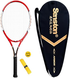 Senston 27 inch Tennis Racket Professional Tennis Racquet,Good Control Grip,Strung with Cover,Tennis Overgrip, Vibration Damper