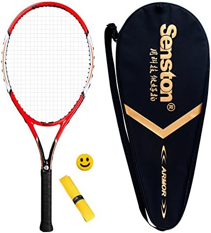 Senston 27 inch Tennis Racket Professional Tennis Racquet,Good Control Grip,Strung with Cover,Tennis Overgrip, Vibration Damper