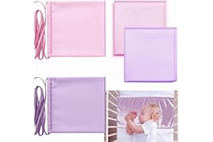 Okueejur 2 Pcs Satin Bassinet Sheet Baby Hair Protect Soft Silk Feeling Sheet Baby Bassinet for Rectangle Cradle Pad Mattress