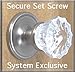 Futed Depression Crystal/Brushed Nickel Passage Door Knob Set. A very special purchase of the Standard Crystal Glass Passage Door set, with all the hardware needed to install on interior passage doors.