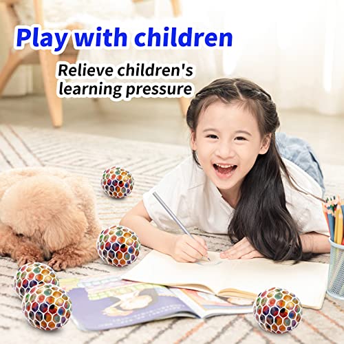 AIKEI Stress Ball 4 Pack for Kids and Adults Rainbow Colar Change