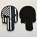 SpaceAuto 3D Embroidered Head Shape American Flag Skull Military Army Tactical Morale Badge Patch 2.56