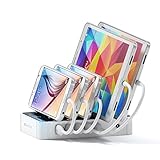 Satechi 5-Port USB Charging Station Dock with Qualcomm Certified Quick Charge 2.0 for iPhone 6 Plus/6/5S/5C/5, iPad Pro/Air/Mini/3, Samsung Galaxy S6 Edge/S6/S5/Note/Note2/Tab (White)