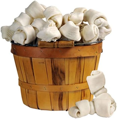 Monster Hide 100% Premium Rawhide Knotted Bone 3-3.5in (50-Pack)