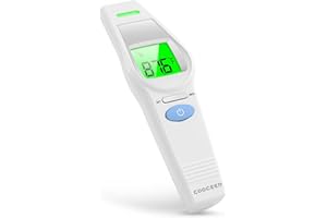 COOCEER Forehead Thermometer for adults and Kids: Fever Thermometer for Home - Large Bolded Digital Temperature Reading
