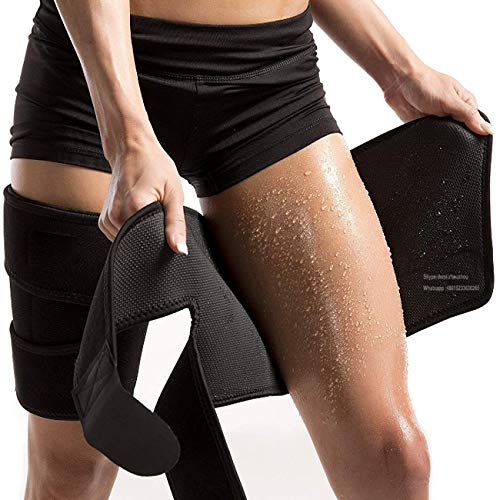PintoMed Adjustable Thigh Support Sleeve. Leg Brace Compression. Increase sweat production. Elastic Neoprene Bandage. Injury protection. For men and women. For arms or thighs.