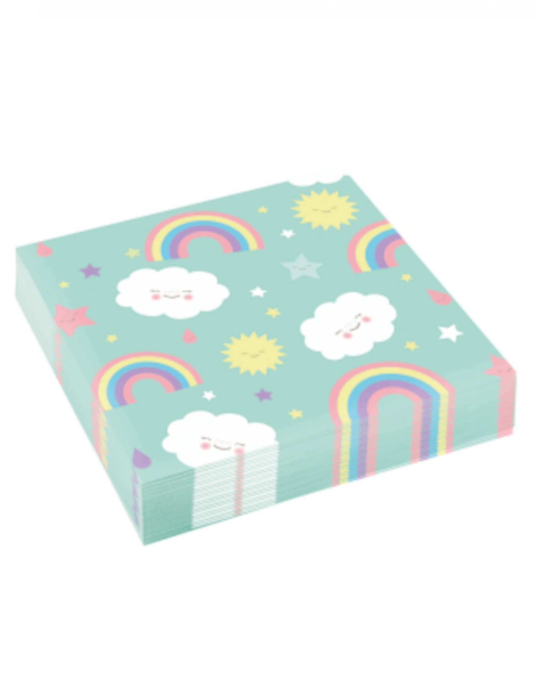 amscan 9904302 20 Napkins Rainbow and Cloud