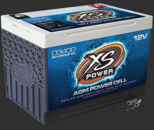 XS POWER BATTERY D3400 XS Power AGM Battery 12 Volt 1000A CA