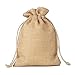 Yuxier Burlap Halloween Party Favor Bags - 25 Count, 5.3x3.7 inch, Solid, Wedding & Halloween Occasion, Gift Wrap, Drawstring Bags
