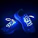 Flammi LED Shoelaces Light Up Shoe Laces with 3 Modes in 5 Colors Flash Lighting the Night for Party Hip-hop Dancing Cycling Hiking-type A (Blue)