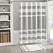 Madison Park Spa Waffle Shower Curtain Pieced Fabric with 3M Scotchgard Moisture Management Modern Home Bathroom Decorations, Wide 108