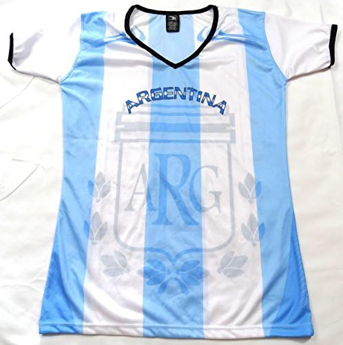 Argentina Country Soccer Jersey by Drako Ladies Size L