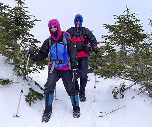 TB Hiking Leg Gaiters Snow Waterproof – Fleece Lining Outdoor Shoes Rain Gear Walking Boot Gators Hunting gaitors Climbing Mountain Snake Blue L