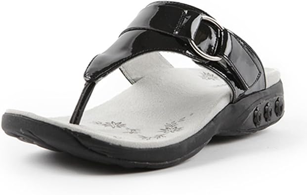 patent leather flip flops