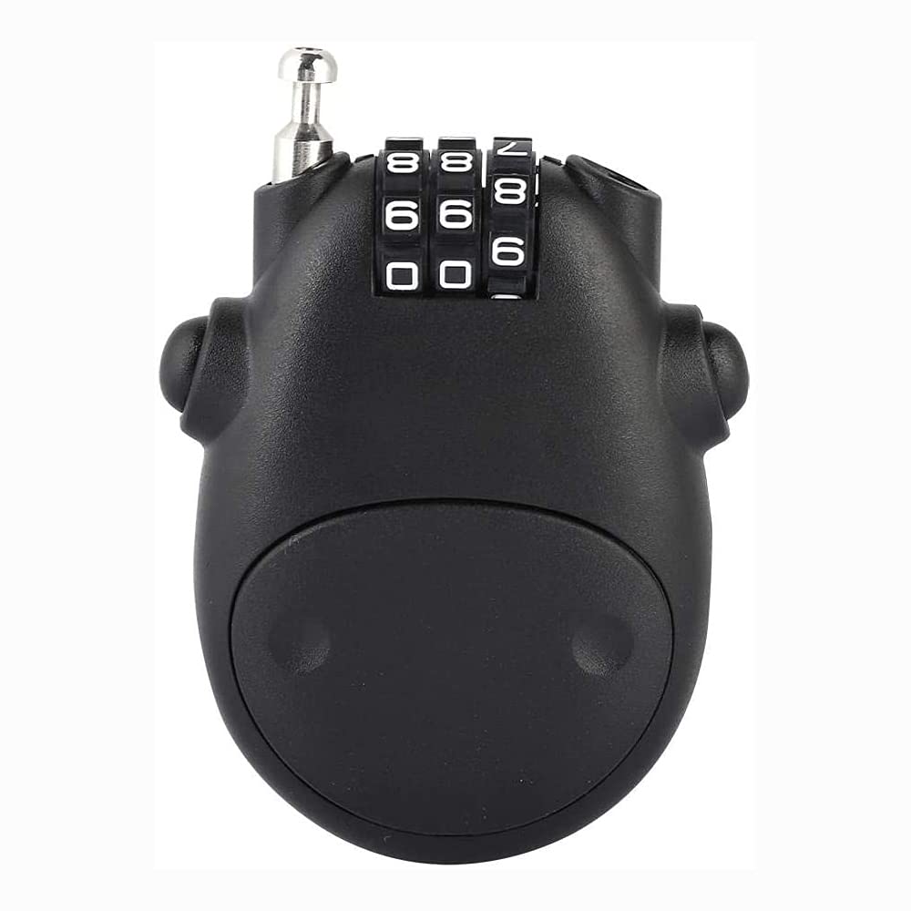 Shiwaki 3 Digit Code Combination Password Lock for Bicycle,Home,Hotel,Outdoor travel,Password Security Lock - Black