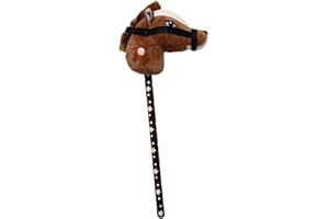 XUSIJAKQ1 Hobby Horse On Stick Lightweight Plush Toy Horse Gift for Kids Fun Balance Skills Learning Indoors Hobby is Lightwe