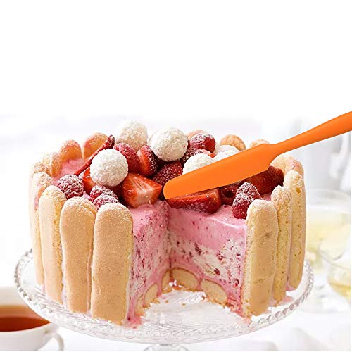 SUMERSHA 4pcs Silicone Spatula Set Heat Resistant Cake Cream Butter Spatulas Mixing Batter Scraper Non-Stick Flexible Baking Cooking Tool 4 Colors