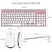 Wireless Keyboard and Mouse Combo, FENIFOX 2.4G USB Ergonomic Compact Whisper Quiet QWERTY for Mac iMac Windows PC Computer Laptop TV (Rose Gold)