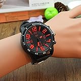 Amyove New Unisex Women Men Big Dial Silicone Strap Quartz Sport Wrist Watch Students