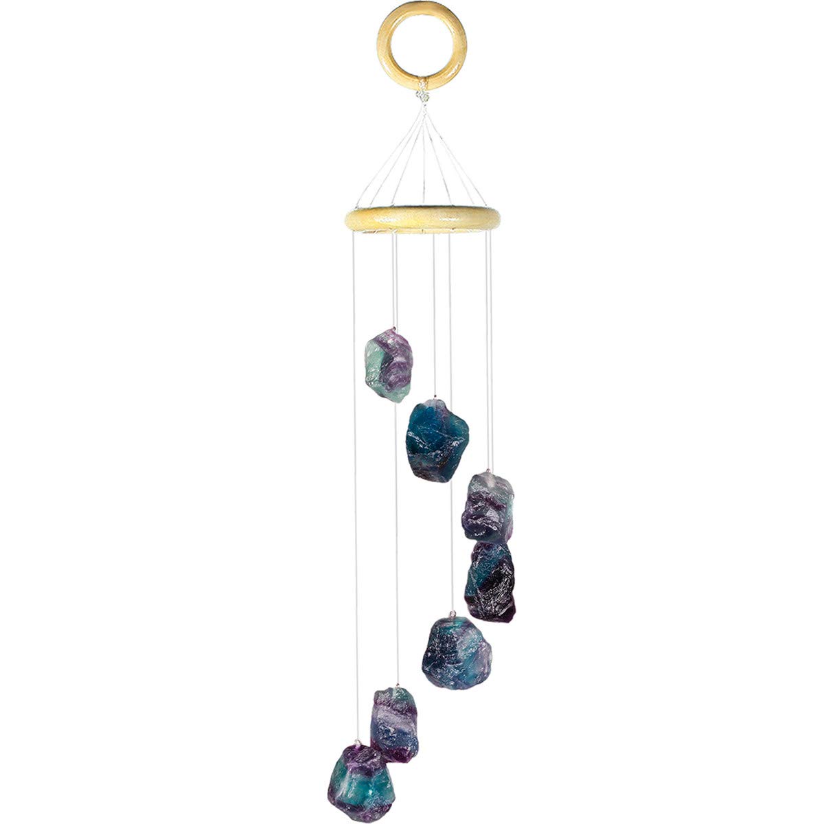 KYEYGWO Tumble Stone Wind Chime Sun Catcher Crystal Stone for Indoor Outdoor Home Garden Decoration