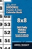 The 2018 Hidoku 8x8 Puzzle-A-Day Calendar Book: 2018 Hidoku puzzle book for 365 daily hidoku games. by