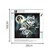 Franterd 30X30cm Lovely Animal Wolf - DIY 5D Diamond Painting By Number Kits - Paint with Diamonds Cross Stitch - Embroidery Crystal Rhinestone Pasted Drilled Arts Craft for Home