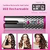 Wireless Automatic Curling Iron, Cordless Auto Curler Restriction with Built-in Rechargeable Battery, Ceramic…