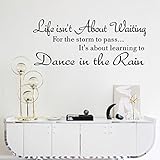 Wall Sticker,IEason Clearance Sale! Life Isn't About Waiting Wall Stickers Quote Dancing in rain Wall Decal Words