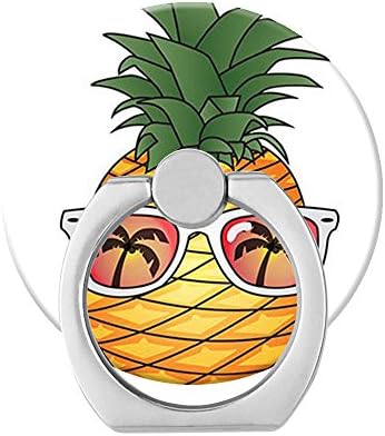 Cute Cell Phone Holders, 360°Rotation Finger Ring Phone Stand Mounts For Smartphones And Tablets, Cute Funny Pineapple Glasses Phone Ring Stand Mounts